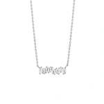 Suzanne Kalan Classic Diamond Mini Bar Pendant in 18K White Gold | Fine Necklaces | Coveti