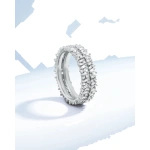 Suzanne Kalan Classic Diamond Mini Icon Eternity Ring Jackets in 18K White Gold | Fine Rings | Coveti