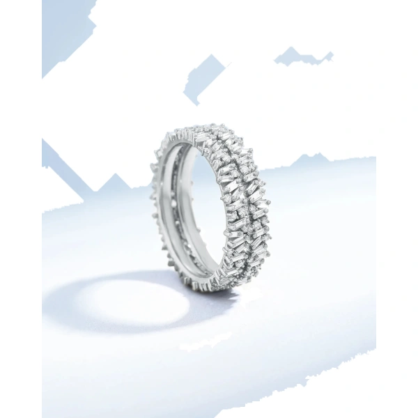 Classic Diamond Mini Icon Eternity Ring Jackets in 18K White Gold