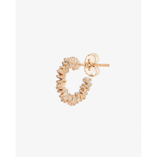 Suzanne Kalan Classic Diamond Mini Sideways Hoops in 18K Rose Gold | Fine Earrings | Coveti