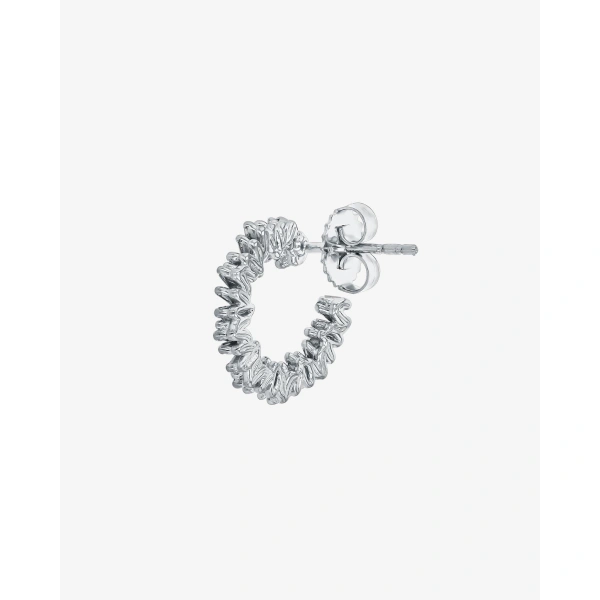 Suzanne Kalan Classic Diamond Mini Sideways Hoops in 18K White Gold | Fine Earrings | Coveti