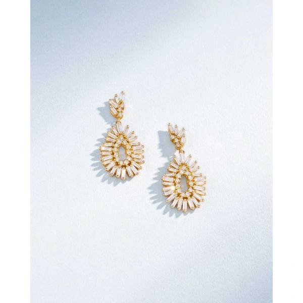 Suzanne Kalan Classic Diamond Mini Tear Drop Earrings in 18K Rose Gold | Fine Earrings | Coveti