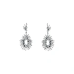 Suzanne Kalan Classic Diamond Mini Tear Drop Earrings in 18K White Gold | Fine Earrings | Coveti