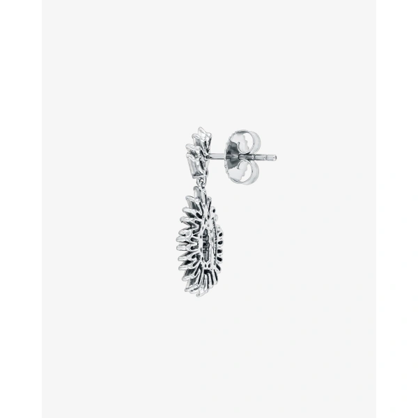 Suzanne Kalan Classic Diamond Mini Tear Drop Earrings in 18K White Gold | Fine Earrings | Coveti
