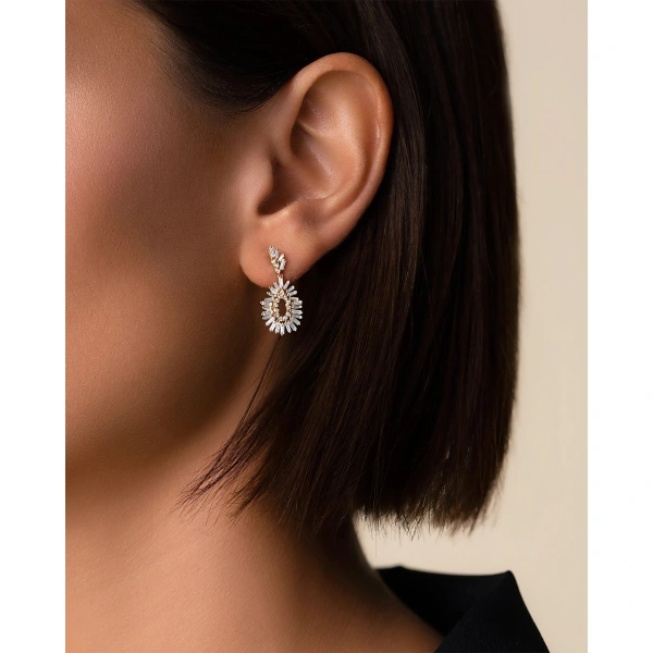 Suzanne Kalan Classic Diamond Mini Tear Drop Earrings in 18K Yellow Gold | Fine Earrings | Coveti