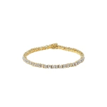 Suzanne Kalan Classic Diamond Mini Tennis Bracelet in 18K Yellow Gold | Fine Bracelets | Coveti