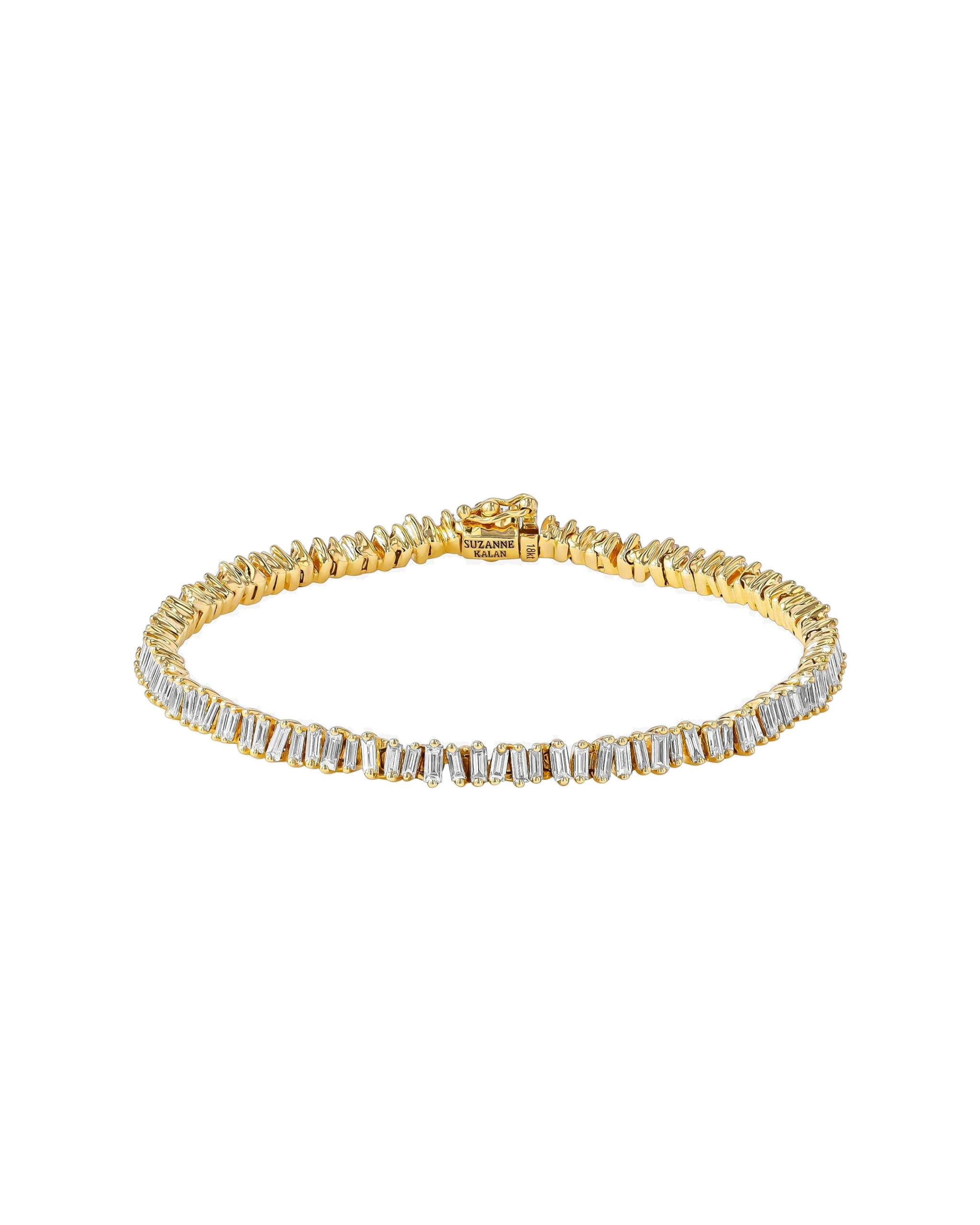 Suzanne Kalan Classic Diamond Mini Tennis Bracelet in 18K Yellow Gold Suzanne Kalan Classic Diamond Mini Tennis Bracelet in 18K Yellow Gold | Fine Bracelets | Coveti