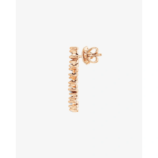 Suzanne Kalan Classic Diamond Mini Tennis Drop Earrings in 18K Rose Gold | Fine Earrings | Coveti