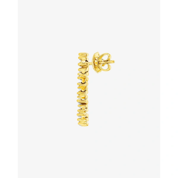 Suzanne Kalan Classic Diamond Mini Tennis Drop Earrings in 18K Yellow Gold | Fine Earrings | Coveti