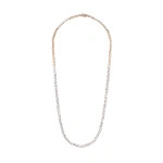 Suzanne Kalan Classic Diamond Mini Tennis Necklace in 18K Rose Gold | Fine Necklaces | Coveti