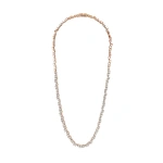 Suzanne Kalan Classic Diamond Round Tennis Necklace in 18K Rose Gold | Fine Necklaces | Coveti
