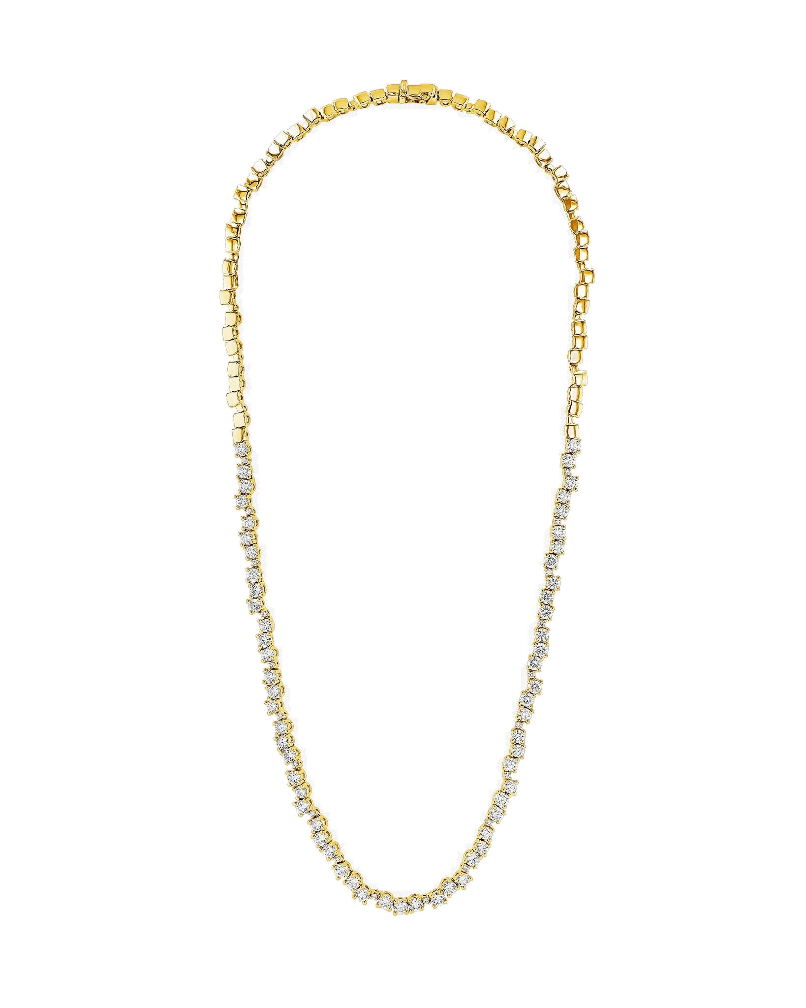 Suzanne Kalan Classic Diamond Round Tennis Necklace in 18K Yellow Gold Suzanne Kalan Classic Diamond Round Tennis Necklace in 18K Yellow Gold | Fine Necklaces | Coveti
