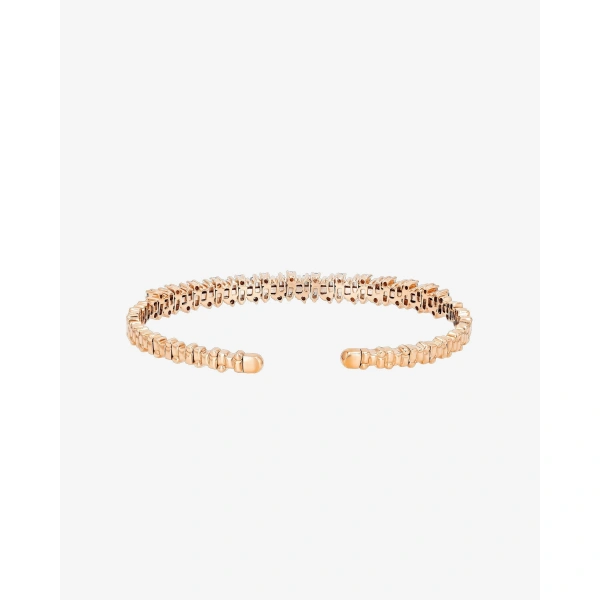 Suzanne Kalan Classic Diamond Shimmer Bangle in 18K Rose Gold | Fine Bracelets | Coveti