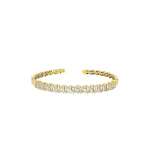 Suzanne Kalan Classic Diamond Shimmer Bangle in 18K Yellow Gold | Fine Bracelets | Coveti
