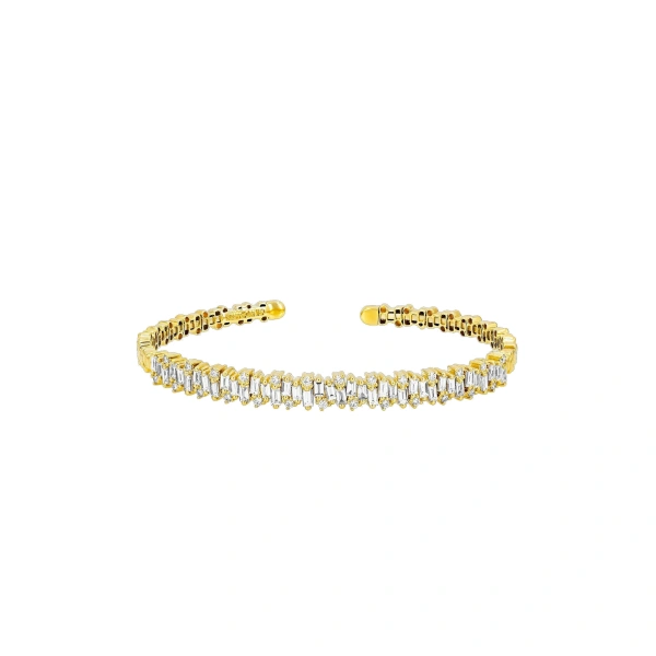 Classic Diamond Shimmer Bangle in 18K Yellow Gold