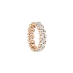 Suzanne Kalan Classic Diamond Shimmer Eternity Band in 18K Rose Gold | Fine Rings | Coveti