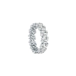 Suzanne Kalan Classic Diamond Shimmer Eternity Band in 18K White Gold | Fine Rings | Coveti