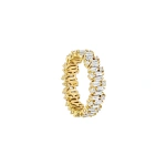 Suzanne Kalan Classic Diamond Shimmer Eternity Band in 18K Yellow Gold | Fine Rings | Coveti