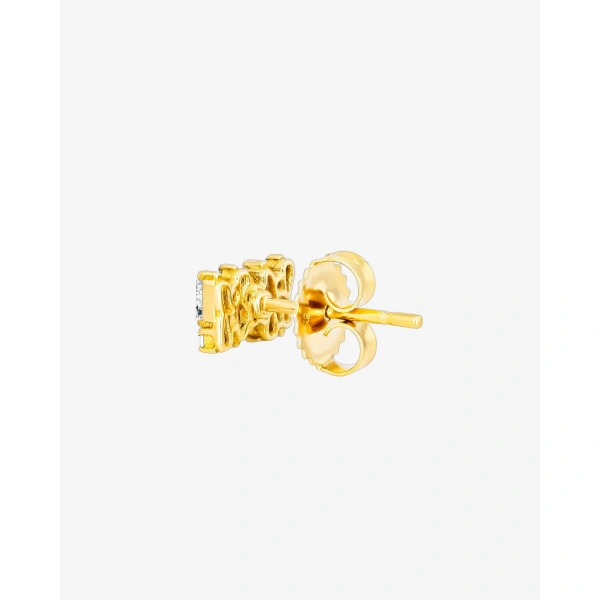Suzanne Kalan Classic Diamond Shimmer Studs in 18K Yellow Gold | Fine Earrings | Coveti