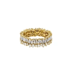Suzanne Kalan Classic Diamond Short Stack Eternity Band in 18K Yellow Gold | Fine Rings | Coveti