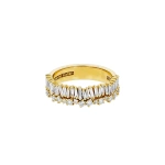 Suzanne Kalan Classic Diamond Short Stack Half Band in 18K Yellow Gold | Fine Rings | Coveti