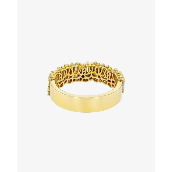 Suzanne Kalan Classic Diamond Short Stack Half Band in 18K Yellow Gold | Fine Rings | Coveti