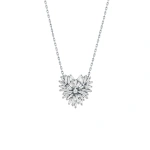Suzanne Kalan Classic Diamond Small Heart Pendant in 18K White Gold | Fine Necklaces | Coveti