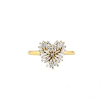 Suzanne Kalan Classic Diamond Small Heart Ring in 18K Yellow Gold | Fine Rings | Coveti
