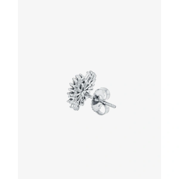 Suzanne Kalan Classic Diamond Small Heart Studs in 18K White Gold | Fine Earrings | Coveti
