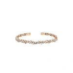 Suzanne Kalan Classic Diamond Sparkler Bangle in 18K Rose Gold | Fine Bracelets | Coveti
