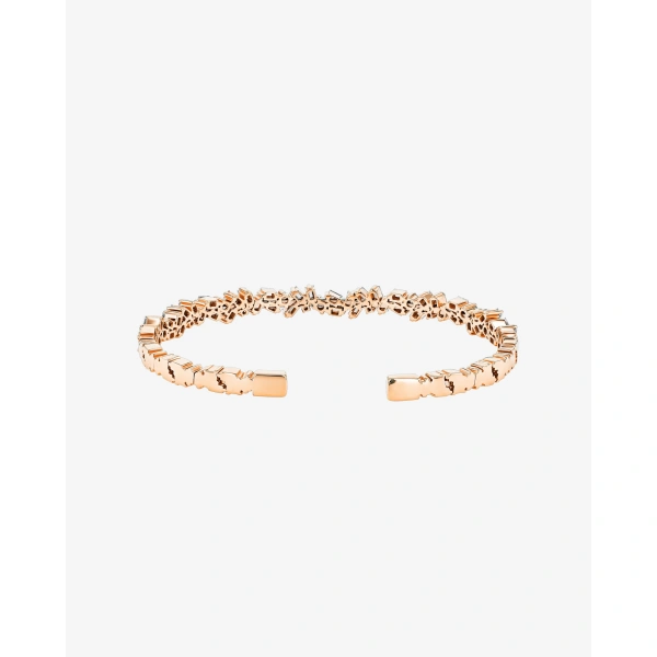 Suzanne Kalan Classic Diamond Sparkler Bangle in 18K Rose Gold | Fine Bracelets | Coveti