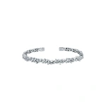 Suzanne Kalan Classic Diamond Sparkler Bangle in 18K White Gold | Fine Bracelets | Coveti