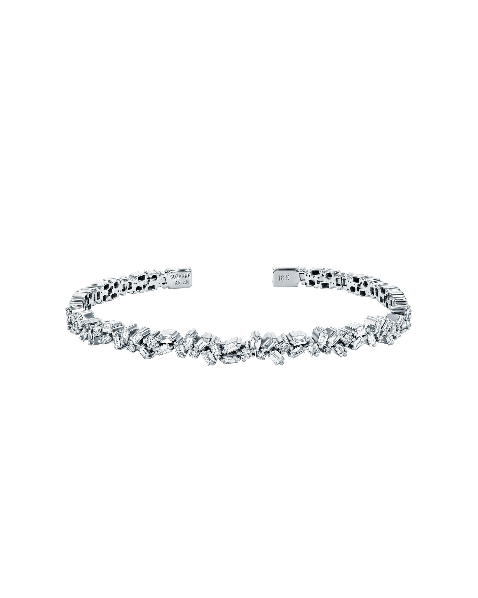 Suzanne Kalan Classic Diamond Sparkler Bangle in 18K White Gold Suzanne Kalan Classic Diamond Sparkler Bangle in 18K White Gold | Fine Bracelets | Coveti