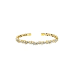 Suzanne Kalan Classic Diamond Sparkler Bangle in 18K Yellow Gold | Fine Bracelets | Coveti