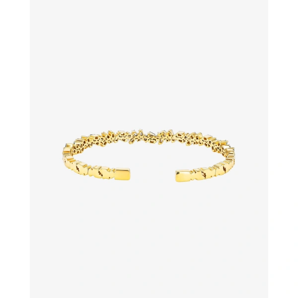 Suzanne Kalan Classic Diamond Sparkler Bangle in 18K Yellow Gold | Fine Bracelets | Coveti