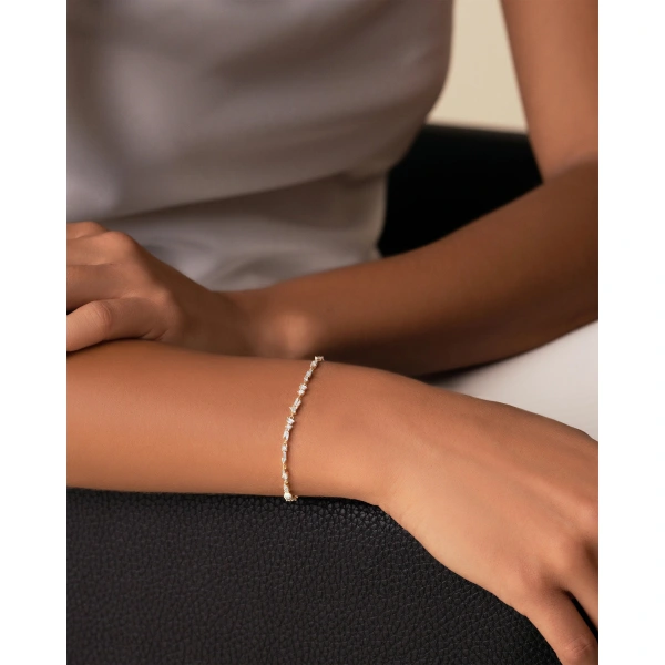 Suzanne Kalan Classic Diamond Sparkler Chain Bracelet in 18K Rose Gold | Fine Bracelets | Coveti