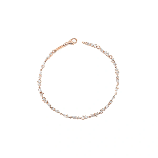 Classic Diamond Sparkler Chain Bracelet in 18K Rose Gold