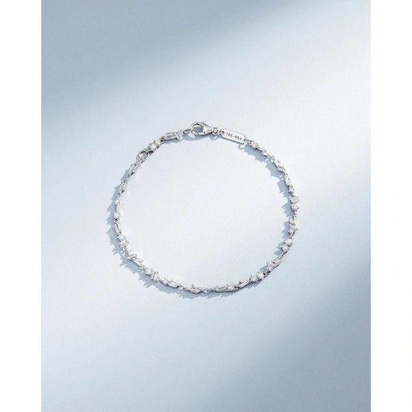 Suzanne Kalan Classic Diamond Sparkler Chain Bracelet in 18K White Gold | Fine Bracelets | Coveti