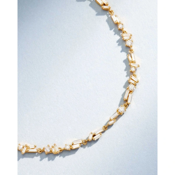 Suzanne Kalan Classic Diamond Sparkler Chain Bracelet in 18K Yellow Gold | Fine Bracelets | Coveti