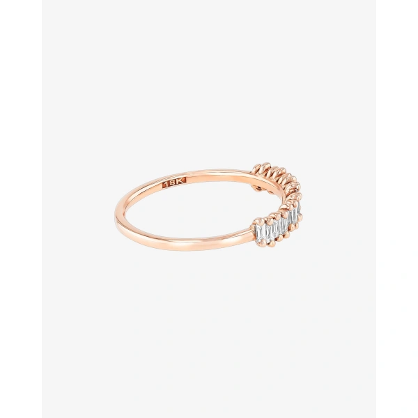 Suzanne Kalan Classic Diamond Stacker Band in 18K Rose Gold | Fine Rings | Coveti