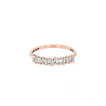 Suzanne Kalan Classic Diamond Stacker Band in 18K Rose Gold | Fine Rings | Coveti