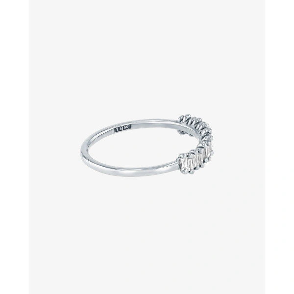 Suzanne Kalan Classic Diamond Stacker Band in 18K White Gold | Fine Rings | Coveti