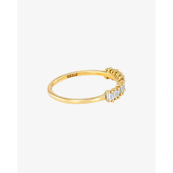 Suzanne Kalan Classic Diamond Stacker Band in 18K Yellow Gold | Fine Rings | Coveti