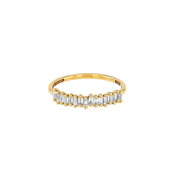 Classic Diamond Stacker Band in 18K Yellow Gold