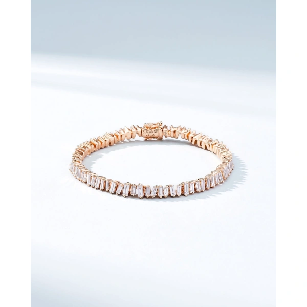 Suzanne Kalan Classic Diamond Tennis Bracelet in 18K Rose Gold, Ref. AKB308-RGX | Fine Bracelets | Coveti