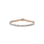 Suzanne Kalan Classic Diamond Tennis Bracelet in 18K Rose Gold, Ref. AKB308-RGX | Fine Bracelets | Coveti