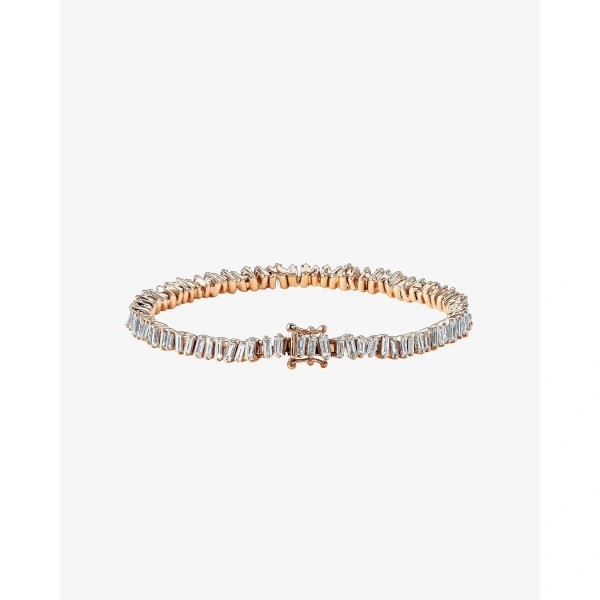 Suzanne Kalan Classic Diamond Tennis Bracelet in 18K Rose Gold, Ref. AKB308-RGX | Fine Bracelets | Coveti