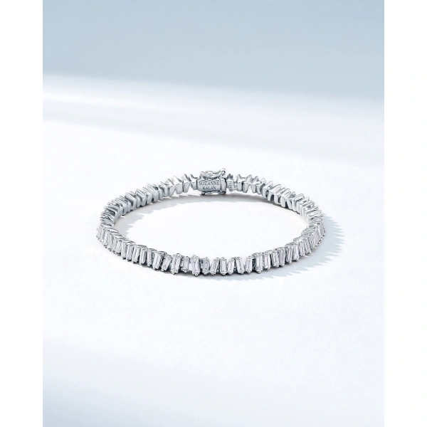 Suzanne Kalan Classic Diamond Tennis Bracelet in 18K White Gold, Ref. AKB308-WG | Fine Bracelets | Coveti