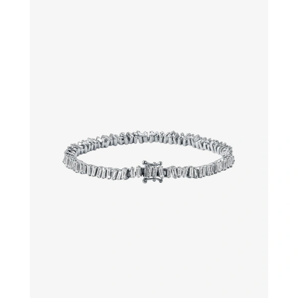 Suzanne Kalan Classic Diamond Tennis Bracelet in 18K White Gold, Ref. AKB308-WG | Fine Bracelets | Coveti