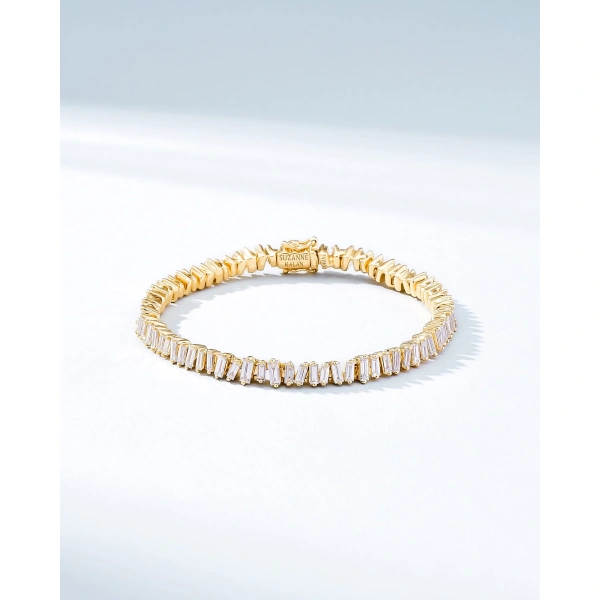Suzanne Kalan Classic Diamond Tennis Bracelet in 18K Yellow Gold, Ref. AKB308-YGX | Fine Bracelets | Coveti